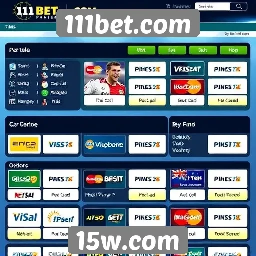 Opções de pagamento disponíveis no 111bet.com